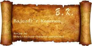 Bajczár Kemenes névjegykártya
